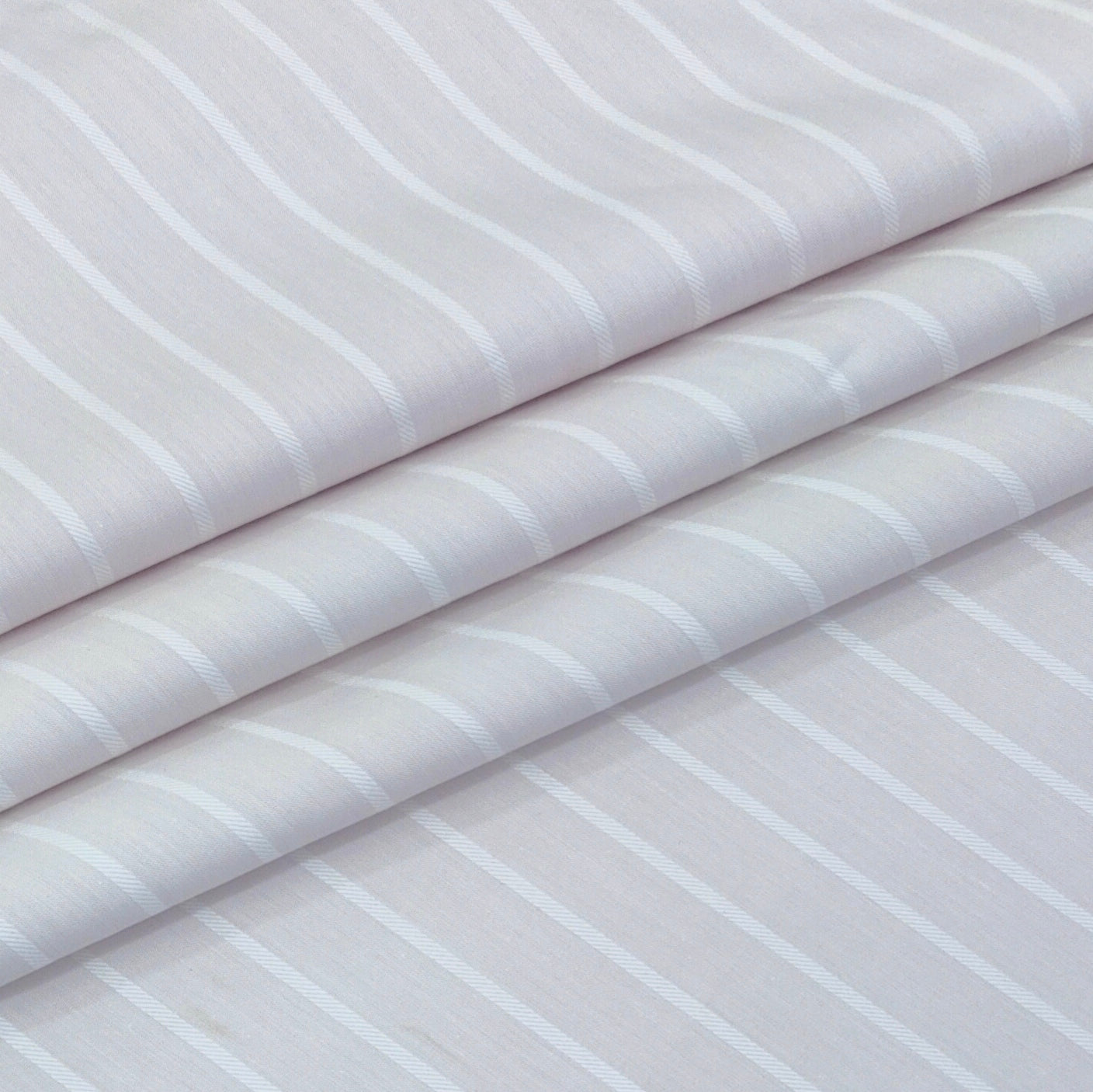 Shirt Fabric Arvind 100% Pure Cotton Pencil Stripes Colour Light Pastel Lavender